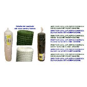 PLUVIA MALLA PLASTICA CUADRADA 390GR-M2 VERDE  10X10X1 MT R 25MT