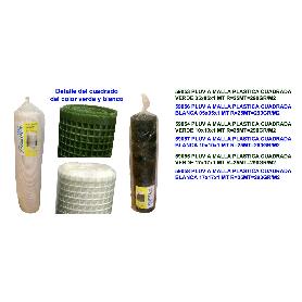 PLUVIA MALLA PLASTICA CUADRADA 290GR-M2 VERDE  05X05X1 MT R 25MT