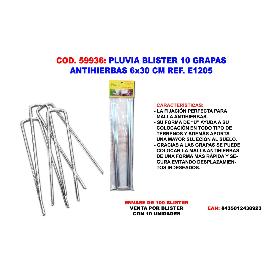 PLUVIA BLISTER 10 GRAPAS GAL.MALLA ANTIHI 6X30 CM ALTO GROS 3MM