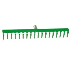 PLUVIA JARDIN RASTRILLO METAL VERDE 10 PUAS SIN MANGO R104-10T