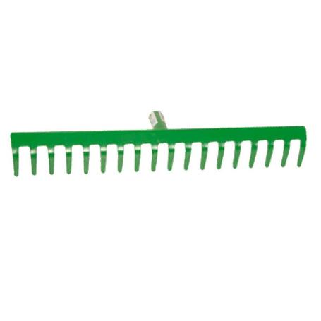 PLUVIA JARDIN RASTRILLO METAL VERDE 14 PUAS SIN MANGO R104-14T