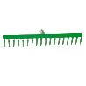 PLUVIA JARDIN RASTRILLO METAL VERDE 18 PUAS SIN MANGO R104-18T