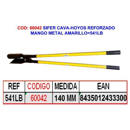 SIFCAVA-HOYOS REFORZADO MANGO METAL AMARILLO 541LB