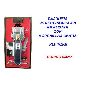 RASQUETA VITROCERAMICA AVL+5 CUCHILLAS GRATIS BLISTER 10206