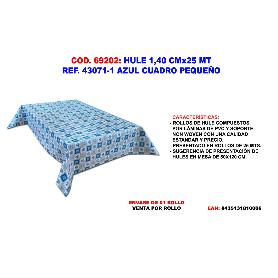 HULE 1,40 CMX25 MT REF-43071-1 AZUL CUADRO PEQUEÑO