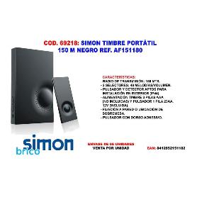 SIMON TIMBRE PORTATIL 150 M NEGRO AF151180