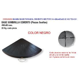 BAMBU BASE PARASOL CEMENTO SECTOR 1-4 480X480X80 20 KG F20-001