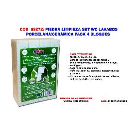 PIEDRA LIMPIEZA SET WC LAVABOS PORCELANA-CERAMICA PACK 4 BLOQUES