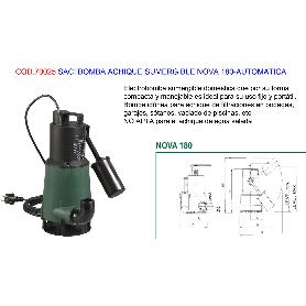 SACI BOMBA AGUA  SUMERGIBLE 5 M3-H NOVA 180-AUTOMATICA 0.28 HP