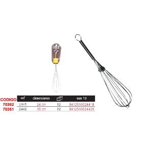 BATIDOR VARILLA CROMO 24 CM R-2441