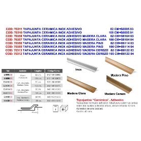 BRINOX TAPAJUNTA CERAMICA INOX ADHE.MADERA PINO 100CM B811404