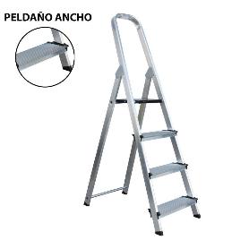 ESCALERA ALUMINIO REFORZ SIFER SEGUR+ PELDAÑO 12CM 4 PELDA 06721