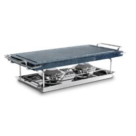 IBILI MENAJE GRILL PIEDRA 37X18 CM 2 QUEMADORE ALCOHO-GEL 755000