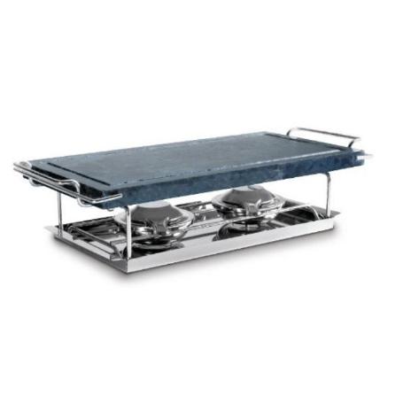 IBILI MENAJE GRILL PIEDRA 37X18 CM 2 QUEMADORE ALCOHO-GEL 755000