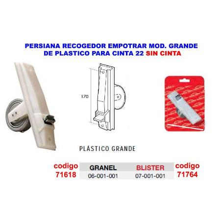 PERSIANA RECO.EMBUTIR PLAST.GRANDE BLANCO CINTA 22 06001001