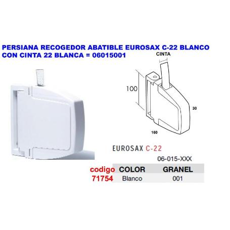 PERSIANA RECO.ABATIBLE EUROSAX C-22 BLANCO+CINTA 22 BLA 06015001