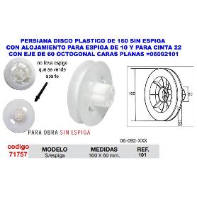 PERSIANA DISCO PLAST.SIN ESPIGA 16X60 PARA CINTA 22 06092101