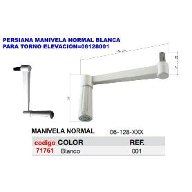 PERSIANA MANIVELA NORMAL BLANCA  PARA TORNO ELEVACION 06128001