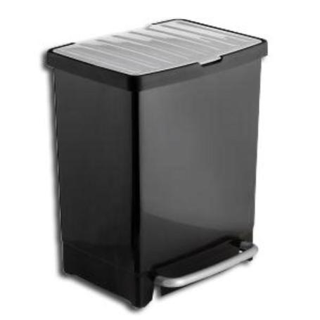 TATAY CUBO RECICLAJE 2 CUBETAS 17L+8L NEGRO 41,5X33X28 1101600