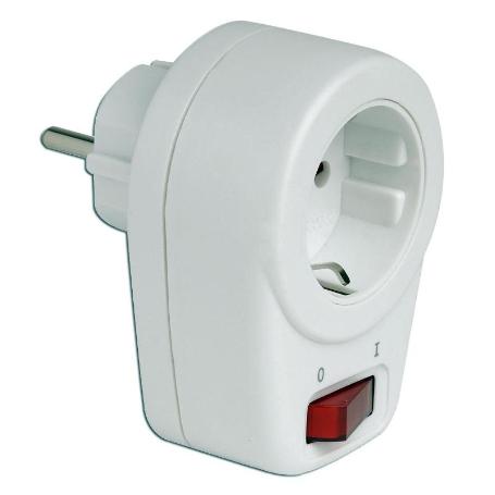 SIMON ADAPTADOR BLANCO CON INTERRUPTOR 10-16A 250V CL518701