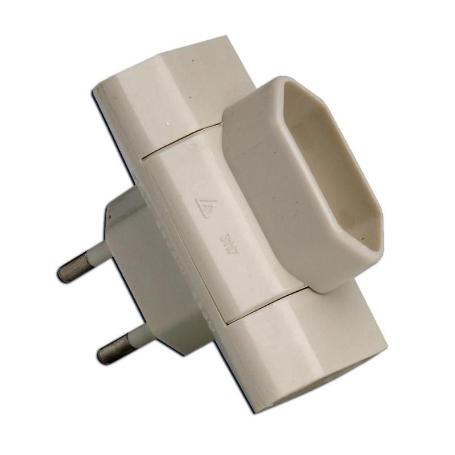 SIMON ADAPT.BLCO 3 TOMAS NORMAL BASE SIN TT 10A 250V CL115801