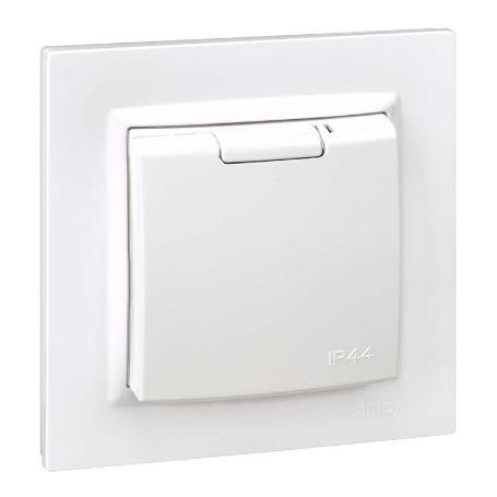 SIMON ENCHUFE SCHUCO MONOBLOC IP44 BLANCO SERIE 10 F1091450030