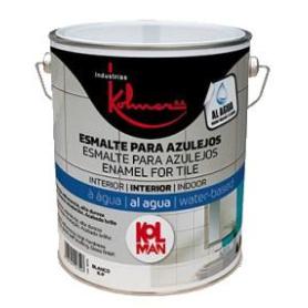 PINTURA KOLMAN ESMALTE AZULEJOS AL AGUA 750 ML BLANCO BRILLO