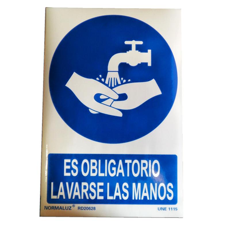 Adesivo Obbligo Lavare Le Mani Normaluz 20x30 Cm: Cartello In Vinile Per Locali