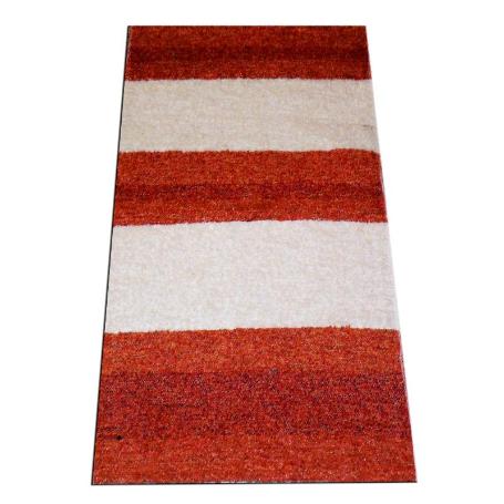 ALFOMBRA ARTESANA PELO NORMAL 70% ALGODON 120X160 CRUDO NARANJA