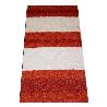 ALFOMBRA ARTESANA PELO NORMAL 70% ALGODON 120X160 CRUDO NARANJA