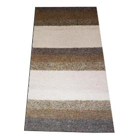 ALFOMBRA ARTESANA PELO NORMAL 70% ALGODON   60X120 CRUDO MARRON (CAJA 2 UNIDADES)