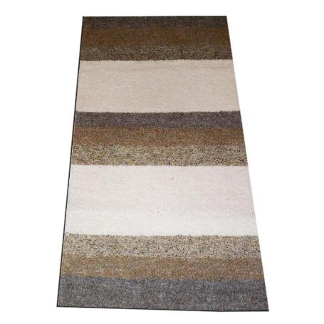 ALFOMBRA ARTESANA PELO NORMAL 70% ALGODON   60X120 CRUDO MARRON (CAJA 2 UNIDADES)