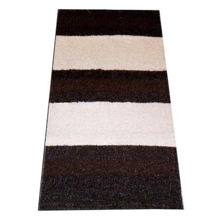 ALFOMBRA ARTESANA PELO NORMAL 70% ALGODON 120X160 CRUDO CHOCOLAT