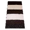 ALFOMBRA ARTESANA PELO NORMAL 70% ALGODON 120X160 CRUDO CHOCOLAT