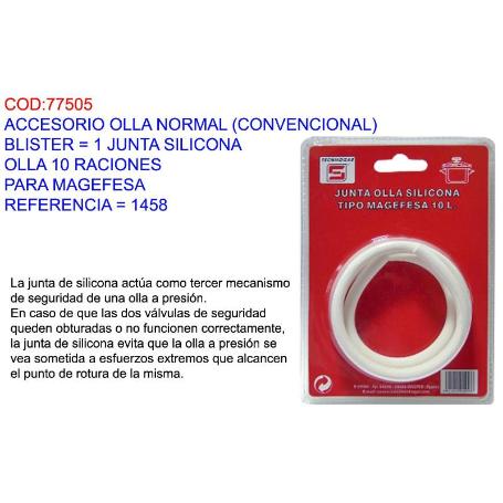 ACCESORIO OLLA NORMAL BL 1 JUNTA SILICONA 10RACION MAGEFESA 1458