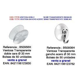 BRINOX VENTOSA DOBLE 30 MM TRANSPARENTE B50956H