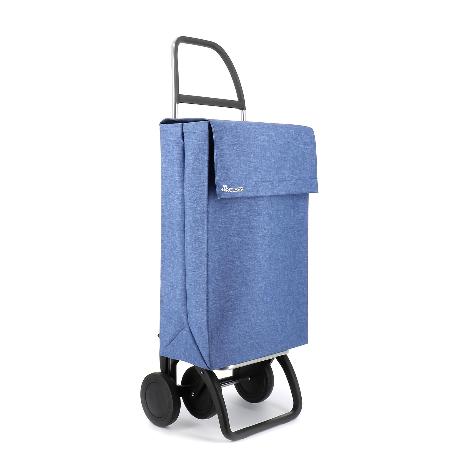 ROLSER CARRO COMPRA JEAN TWEED 4 RUEDAS-BOLSA CUADRA AZUL JEA034