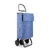 ROLSER CARRO COMPRA JEAN TWEED 4 RUEDAS-BOLSA CUADRA AZUL JEA034