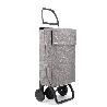 ROLSER CARRO COMPRA JEAN TWEED 4 RUEDAS-BOLSA CUADRA GRIS JEA034