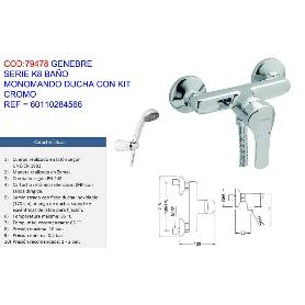 GENEBRE SERIE K8 BAÑO MONOMANDO DUCHA CON KIT CROMO 60110284566