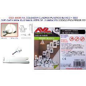 AVL COLGADOR CUELGAFIX BLANCO M994 10X12MM BL 12U 3665 (222)