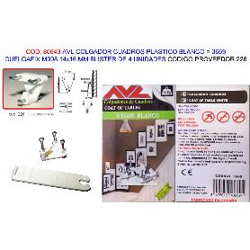 AVL COLGADOR CUELGAFIX BLANCO M998 14X16MM BL 4 UND 3669 (226)