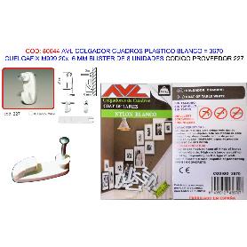 AVL COLGADOR CUELGAFIX BLANCO M999 20X  6MM BL 8 UND 3670 (227)