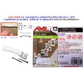 AVL COLGADOR CUADROFIX BLANCO 45X10MM BL 10 UN 3671 (221)