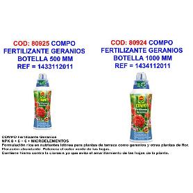 COMPO FERTILIZANTE GERANIOS   500 ML 1-2 1433112011