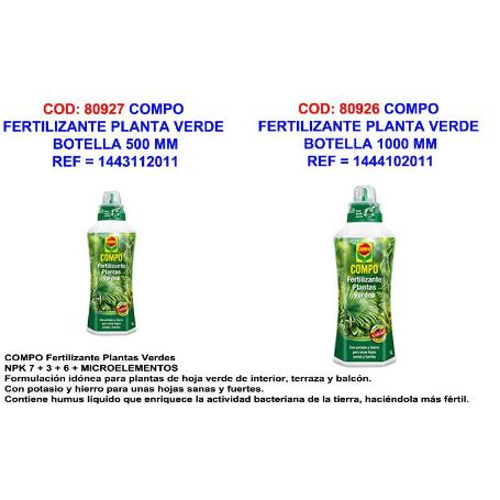 COMPO FERTILIZANTE PLANTA VERDE   500 ML 1-2 1433102011