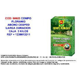 COMPO FLORANID ABONO CESPED LARGA DURACION 3 KG 1336012011