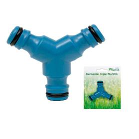 PLUVIA DERIVACION TRIPLE EN Y DE 1-2 EN PLASTICO K9