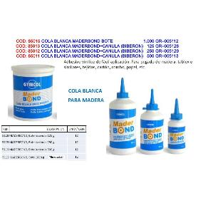 COLA BLANCA MADERBOND+CANULA (BIBERON)   500 GR 005113