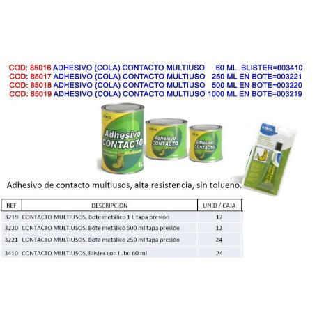 ADHESIVO (COLA) CONTACTO MULTIUSO   500 ML EN BOTE 003220